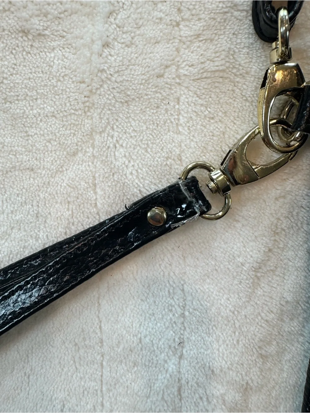 Tory Burch Carson Black Leather Crossbody Clutch Shoulder Bag Designer Purse